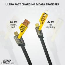 Ultra Fast Charging & Data Transfer | Supporting Thunderbolt, Type C, Lightning, Type A for All iPhones & Laptop