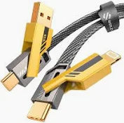 Ultra Fast Charging & Data Transfer | Supporting Thunderbolt, Type C, Lightning, Type A for All iPhones & Laptop