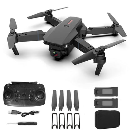 Drone with 1080P Camera for Beginners and Kids, Foldable Remote Control Drone with Voice Control, Gestures Selfie, Altitude Hold, One Key Start, 3D Flips, 2 Batteries.