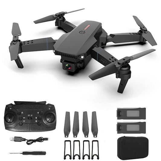 Drone with 1080P Camera for Beginners and Kids, Foldable Remote Control Drone with Voice Control, Gestures Selfie, Altitude Hold, One Key Start, 3D Flips, 2 Batteries.