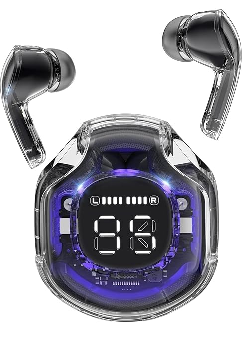 Ultrapods Pro Premium Noise Cancelling In Ear Earbuds, Led Display, Smart Touch Controls, And Long Battery Life - Sleek Design, Customizable Fit And Seamless Pairing (Black)